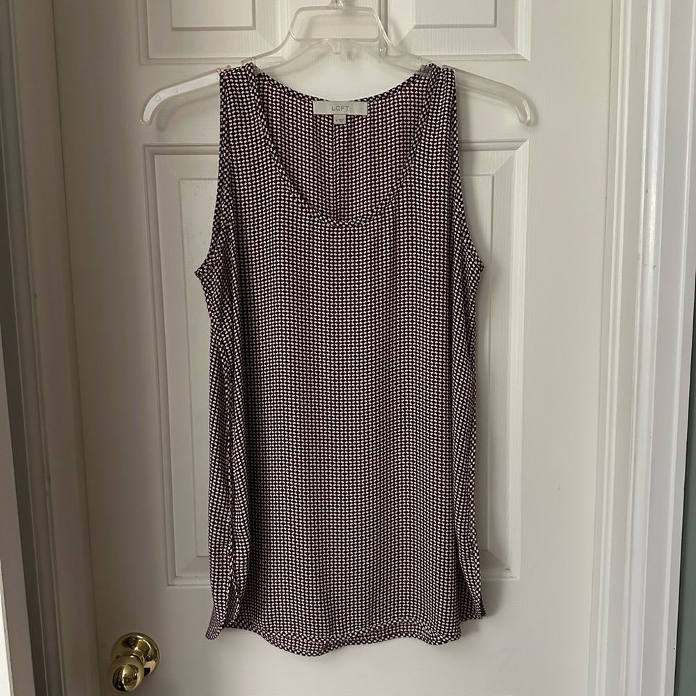Maroon gingham top